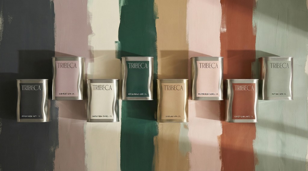 Tribeca luxury paint tins and architectural color wall